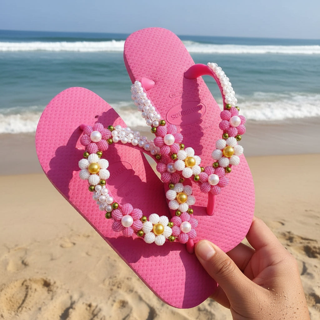 Chic pink sandal perfect for summer days