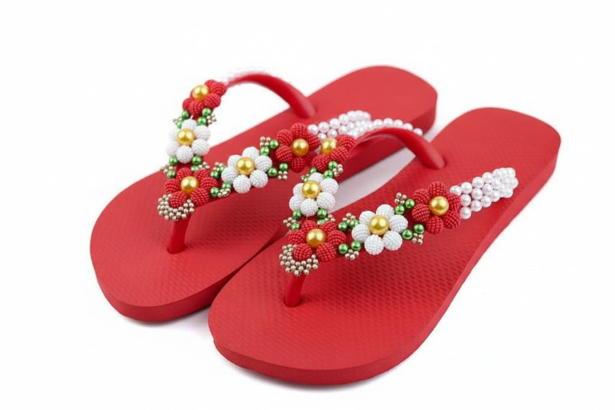 Glam pink customised sandal with stylish accents