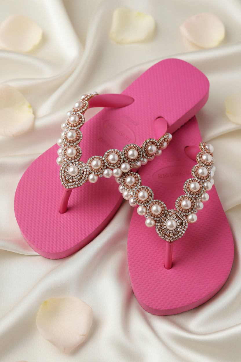 Vibrant pink sandal for playful style