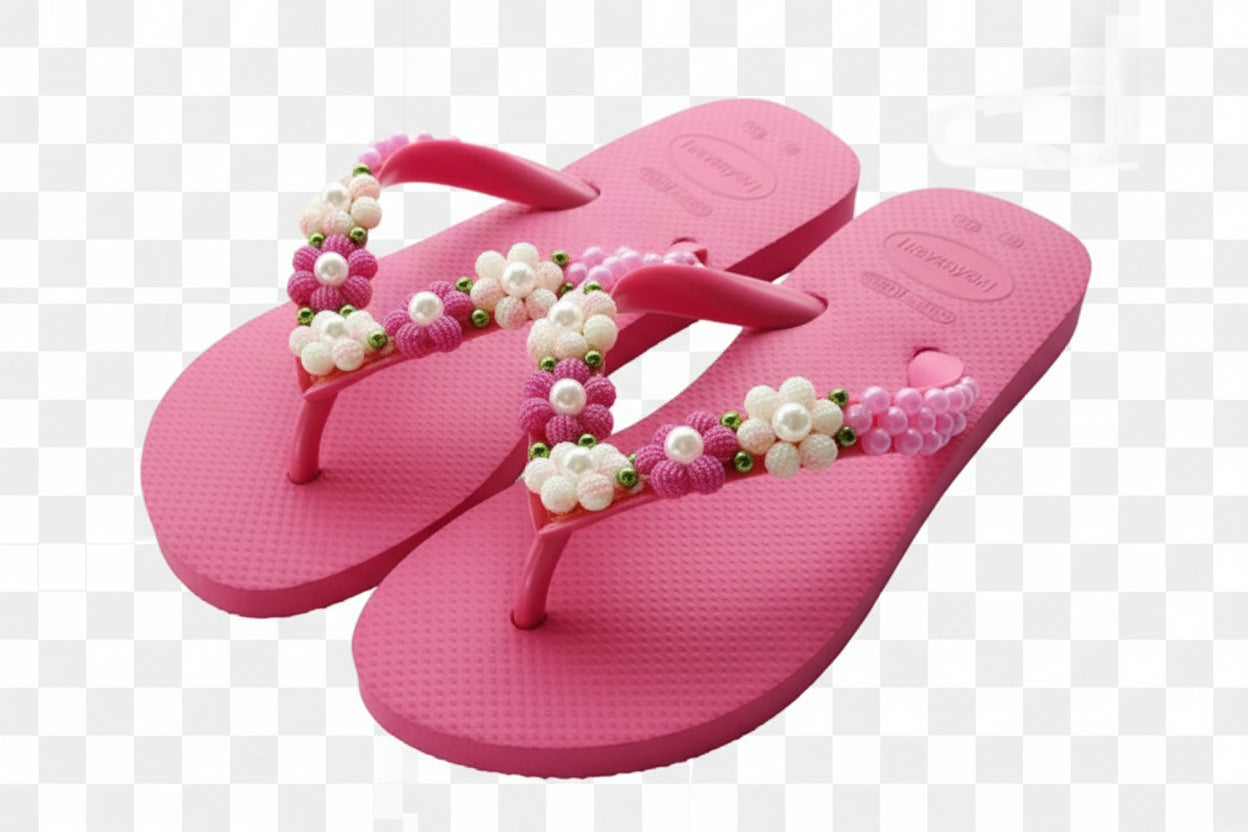 Soft pink customised sandal with feminine charm